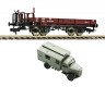 525301 Fleischmann Flat loaded with opel blitz of the Deutsche Bundespost